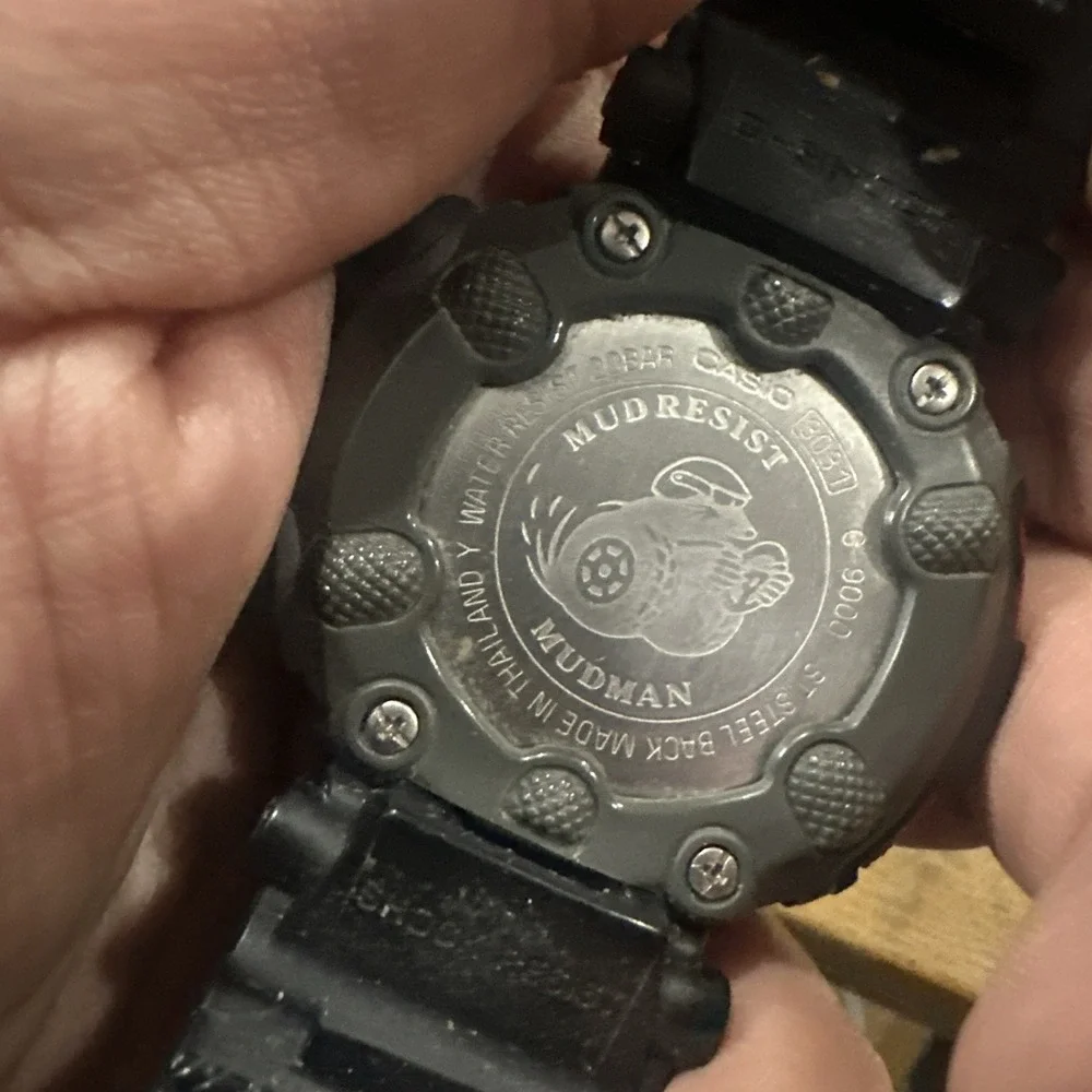 Working VTG Casio G-Shock Mudman G-9000 46mm Digital Mens Watch-EVERYTHING WORKS